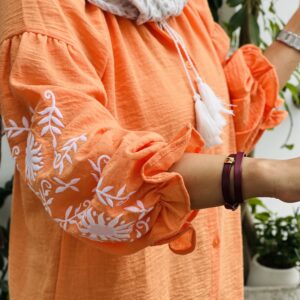 شومیز مانتویی گلدوزی  1001